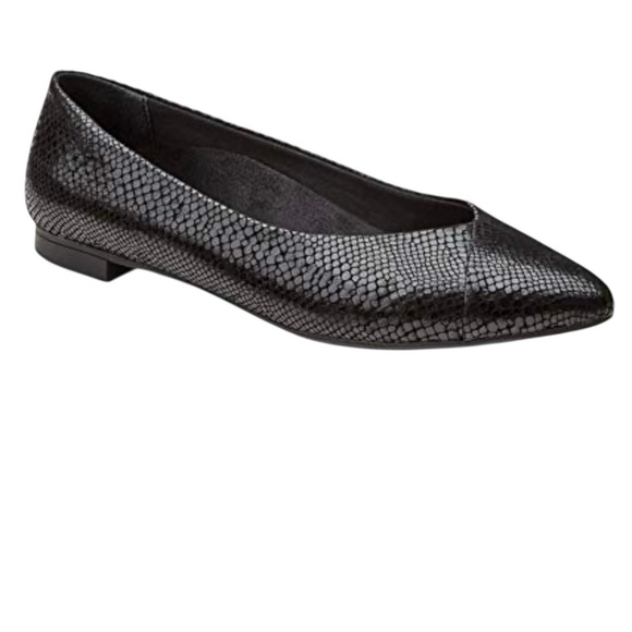 Vionic Caballo Pointed Ballet Flat Shoe Animal Snake Print - Picture 1 of 8